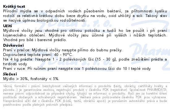 Allnature Mýdlové vločky na praní 500g