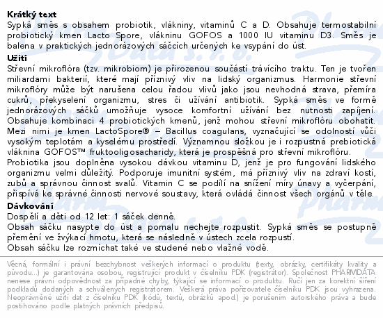 Vitar Probiotika+vláknina+vit.C a D 16x2g