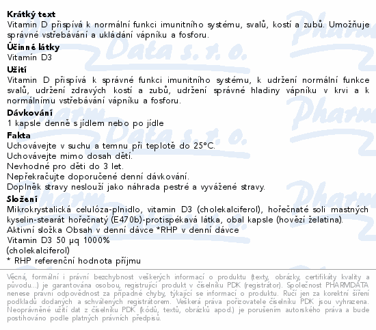 Vitamin D3 2000 IU cps.60 AGmed