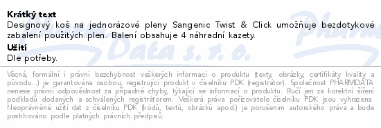 Tommee Tippee Twist & Click Koš na pleny+ 4 kazety