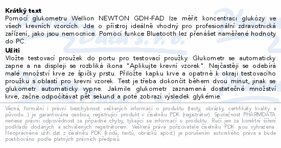 Wellion NEWTON GDH-FAD glukometr set