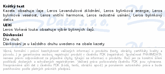 LEROS Voňavá louka 6x5sáčků