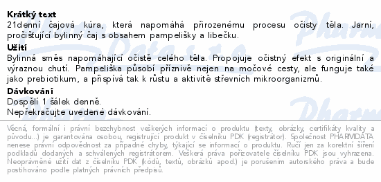 LEROS Tělo očista čaj 21x1.8g