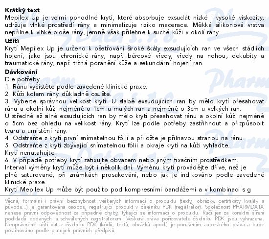 Mepilex Up silikonové krytí sterilní 10x10cm 5ks