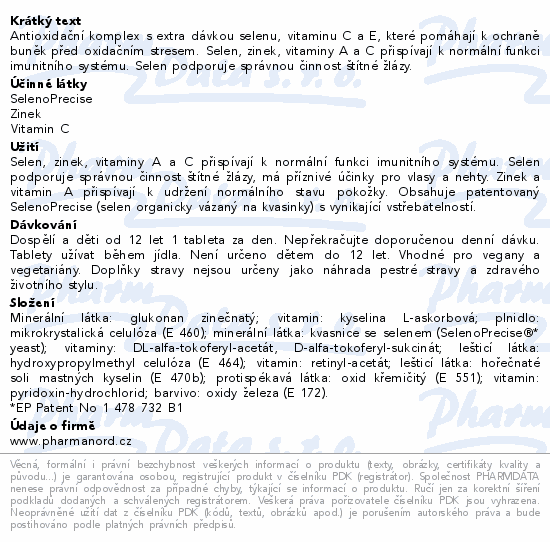 Pharma Nord Bioaktivní Selen+Zinek tbl.30
