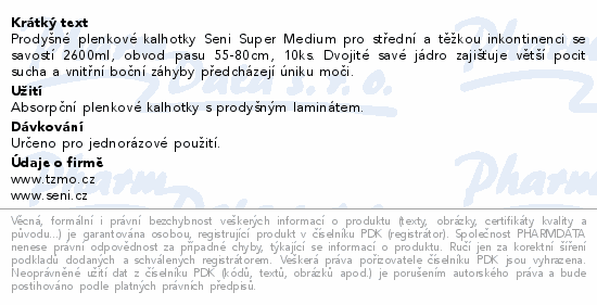 Seni Super Trio inkon.plen.kalh.s lepítky S 10ks