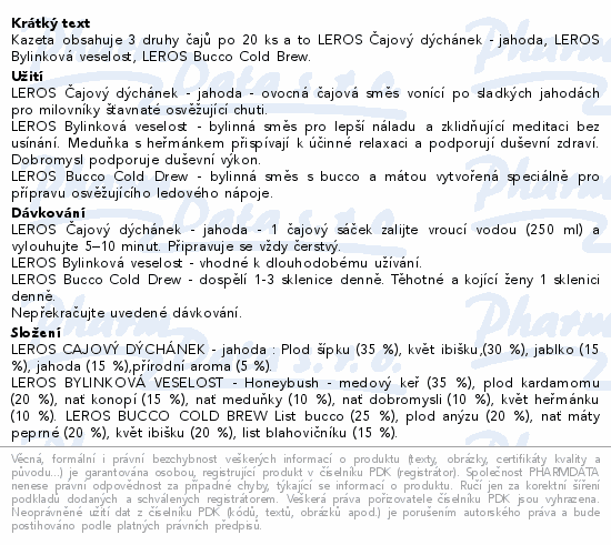 LEROS Paní učitelce 60sáčků