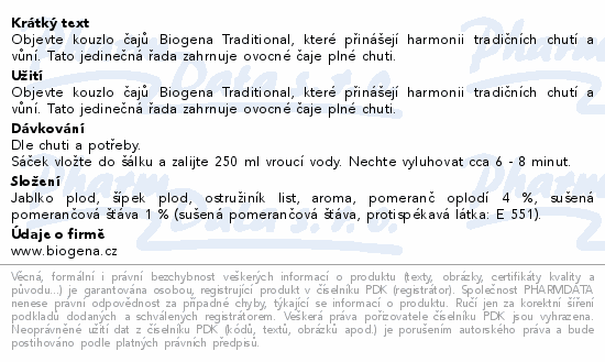 Biogena Pomeranč 20x2g
