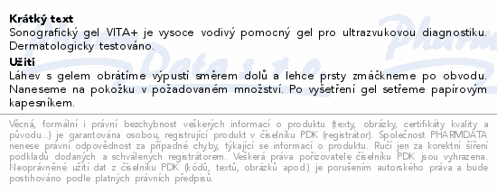 VITA + sonografický gel 500ml