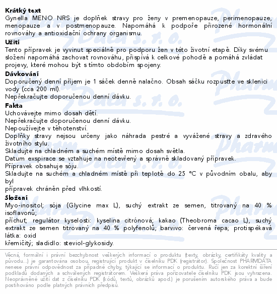 Gynella Meno NRS 30x2.6g
