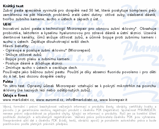 Biorepair Advanced Compl.Protect.50+ zub.pasta75ml