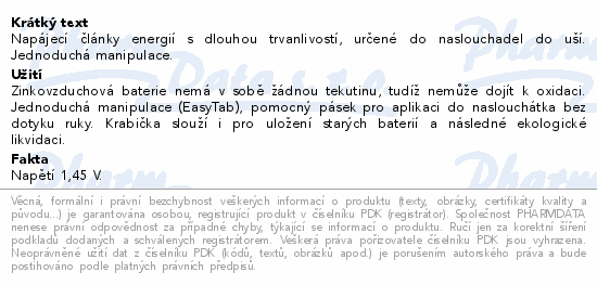 Duracell DA13 baterie do naslouchadel 6ks