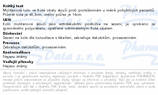 Kolo pod nemocné molitan v obalu