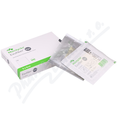 Exufiber Ag+ krytí 5x5cm 10ks