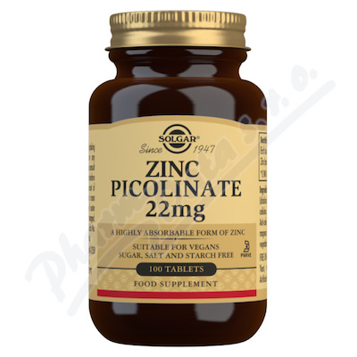 Solgar Zinc Picolinate 22mg tbl.100