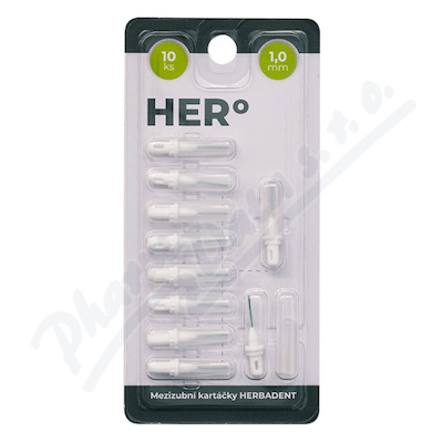 HERBADENT HERo náhr.mezizubní kart.1.0mm bílý 10ks