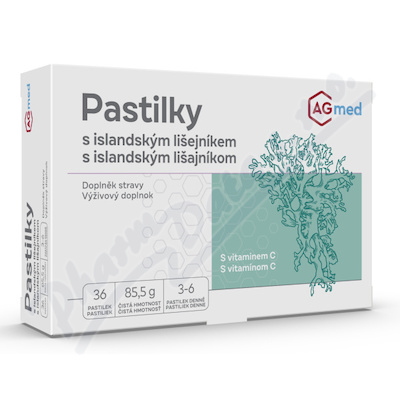 Pastilky s islandským lišejníkem 36ks AGmed