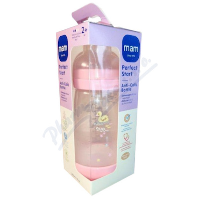 MAM Lahev PerfectStart Anti-Colic 2+m růžová 260ml