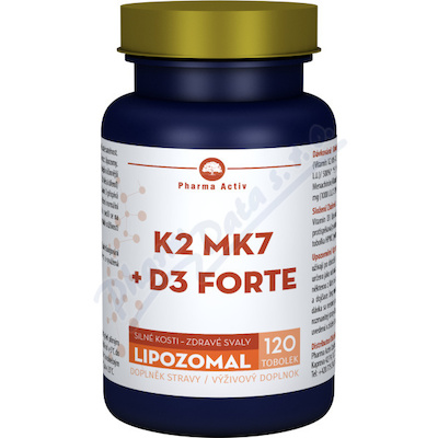 Lipozomal K2 MK7 + D3 forte tob.120