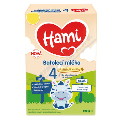 Hami 4 batolecí mléko s příchutí vanilky 600g