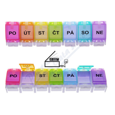 Dávkovač léků 7 dní barevný