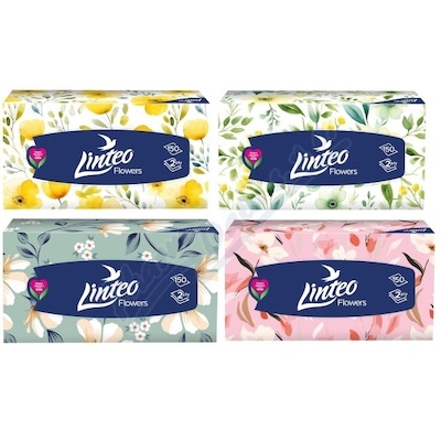 Linteo Papírové kapesníky 2vrstvé box 150ks
