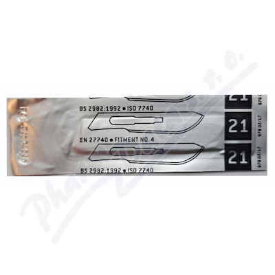 Čepelka skalp.SURGEON č.21 sterilní 1ks