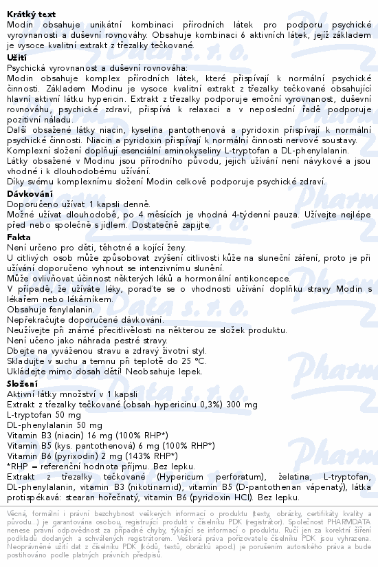 ADVANCE Modin duševní rovnováha cps.60