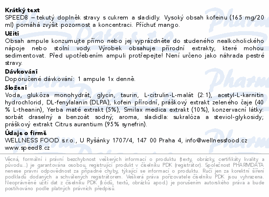 SPEED8 Mango 10x20ml