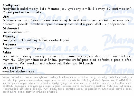 Bella Mamma prsní vložky Basic 60ks