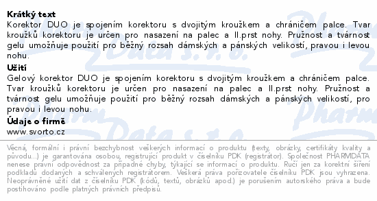 svorto 135 Gel. korektor DUO