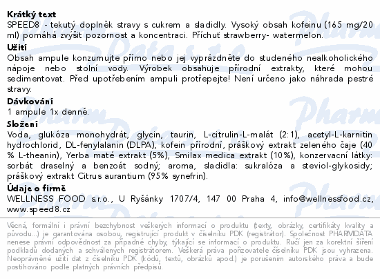 SPEED8 Strawberry&Watermelon 10x20ml