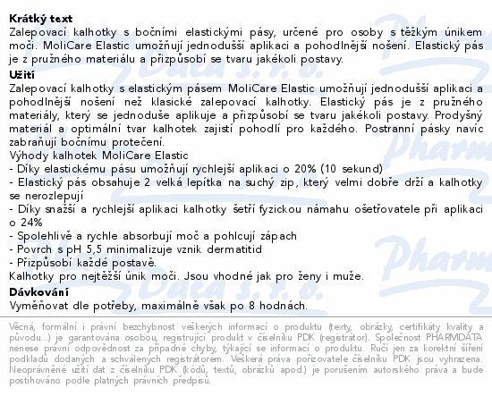 MoliCare Elastic Inkontinenční kalhot.9kap M 26ks