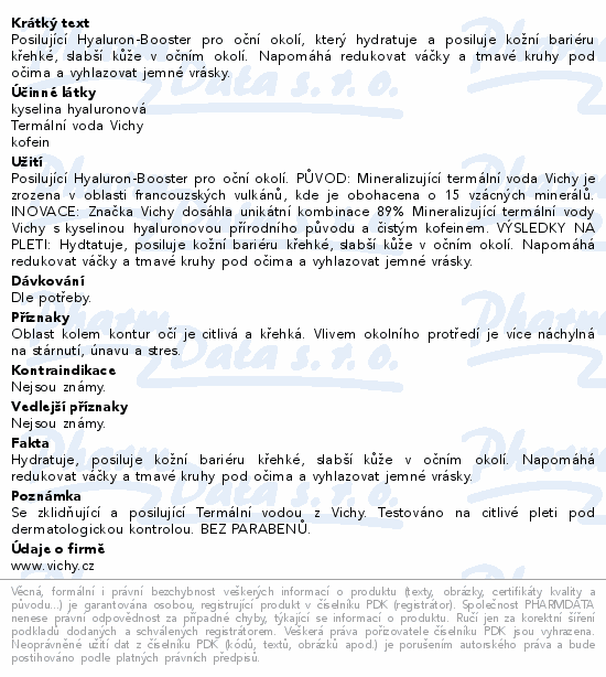 VICHY MINÉRAL 89 oční sérum 15ml