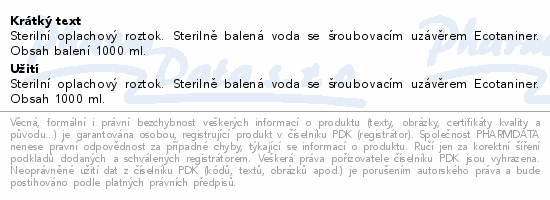 Ecotainer Aqua 1000ml šroubovací uzávěr Ecotainer