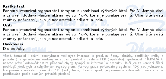 Pantene Pro-V Intensive Repair šampon 1000ml