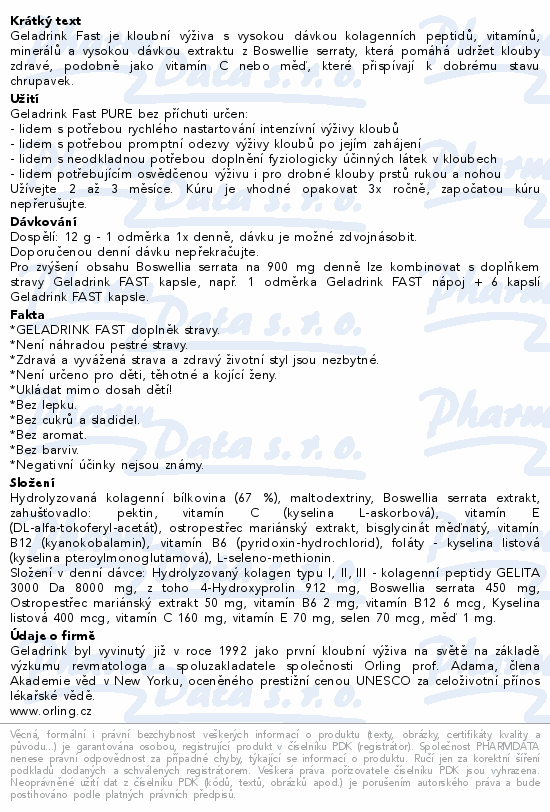 Geladrink Fast! nápoj pure 360g