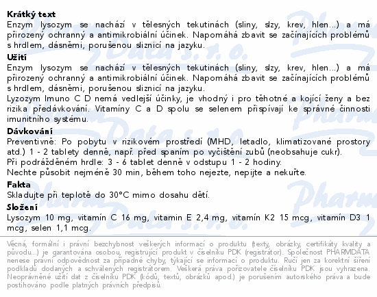LYZOZYM Imuno C D Selen+vit.E a K cucací tbl.40