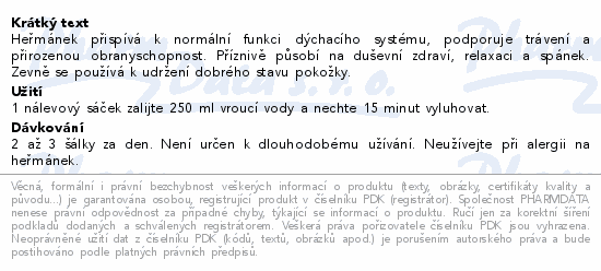 Heřmánkový čaj 20x1.5g AGmed