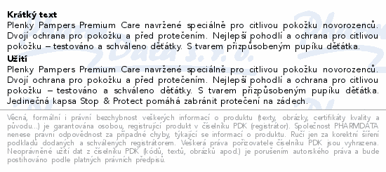 Pampers Premium Care 1 plenky 2-5kg 156ks