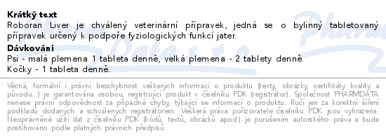 UniVIT ROBORAN Liver tbl.100