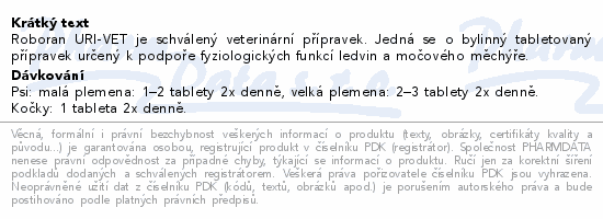 UniVIT ROBORAN Uri-Vet tbl.100