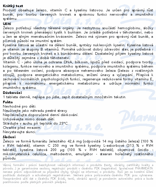 Edenpharma Železo plus Kyselina listová tbl.30