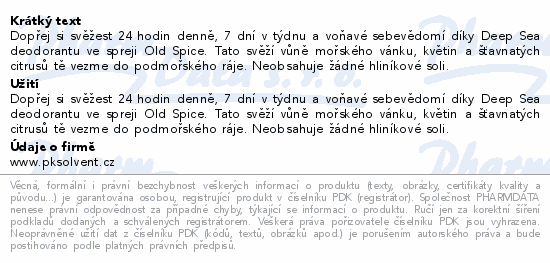 Old Spice Deep Sea deo sprej XXL 250ml