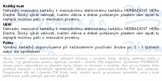 HERBADENT HERo mezizubní kartáček 0.6mm žlutý 10ks