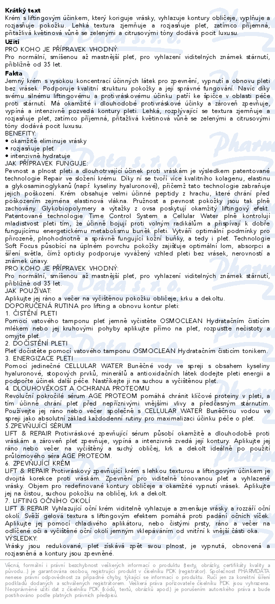 ESTHEDERM Lift&Repair vyhlazující krém 50ml