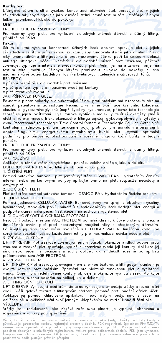 ESTHEDERM Lift&Repair vyhlazující sérum 30ml