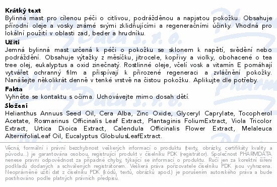 Pásovec bylinná mast 150ml