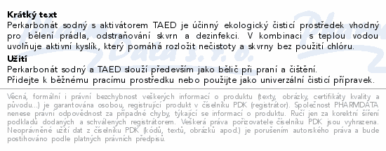 Allnature Perkarbonát sodný+TAED 2.5kg