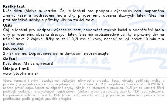 Sléz květ sypaný 20g Fytopharma